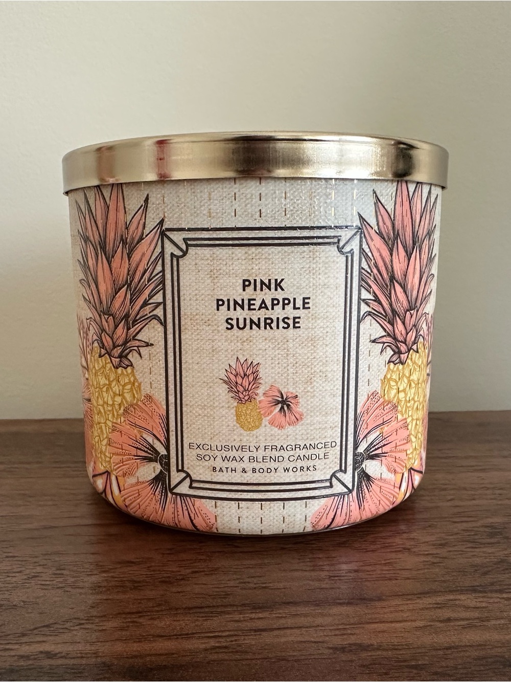Bath & Body Works Pink Pineapple Sunrise 3 Wick Candle